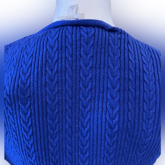 *Small Brilliant Royal Blue Fitted Crew Neck Sweater Talbot - Picture 14 of 14